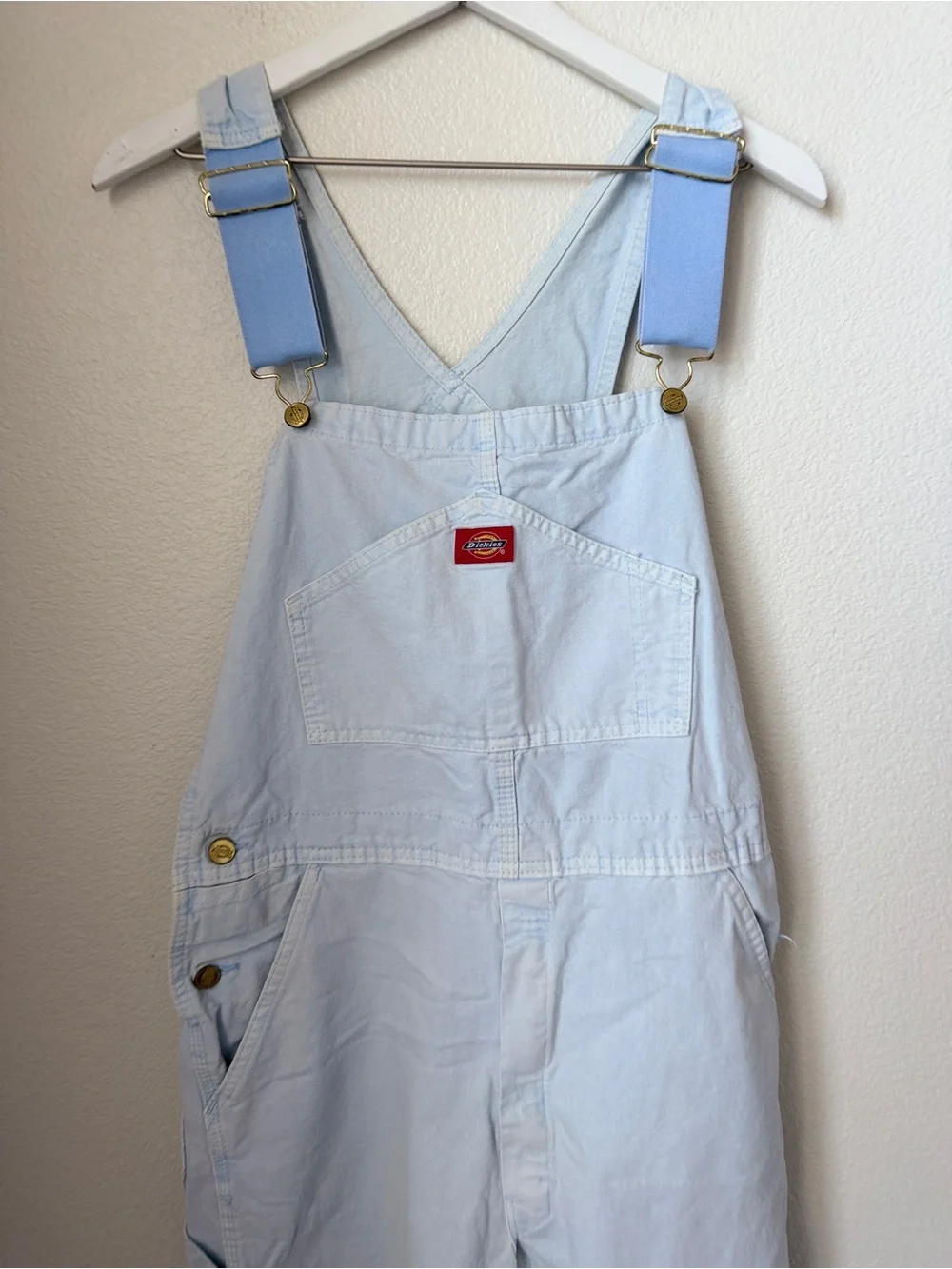Vintage Dickies Light Blue Cotton Carpenter Overalls Bib Overalls